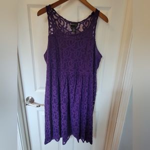 Purple lace dress